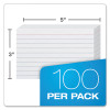 Ruled Index Cards, 3 X 5, White, 100/Pack