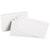 Ruled Index Cards, 3 X 5, White, 100/Pack