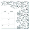 Monthly Desk Pad Calendar, Monthly Coloring Artwork, 22 x 17, Black Binding, Clear Corners, 12-Month (Jan To Dec): 2026