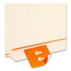 Numerical End Tab File Folder Labels, 4, 1.5 X 1.5, Orange, 250/Roll