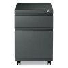 File Pedestal With Full-Length Pull, Left Or Right, 2-Drawers: Box/File, Legal/Letter, Charcoal, 14.96" X 19.29" X 21.65"