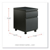 File Pedestal With Full-Length Pull, Left Or Right, 2-Drawers: Box/File, Legal/Letter, Charcoal, 14.96" X 19.29" X 21.65"