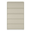 Lateral File, 5 Legal/Letter/A4/A5-Size File Drawers, Putty, 42" x 18.63" x 67.63"