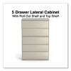 Lateral File, 5 Legal/Letter/A4/A5-Size File Drawers, Putty, 42" x 18.63" x 67.63"