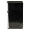 Counter-Height  3.1 Cu. Ft. Two-Door Refrigerator/Freezer, Black/Stainless Steel
