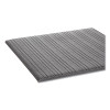 Ribbed Vinyl Anti-Fatigue Mat, Rectangular, Gray Ribbed Surface, 27" x 36"
