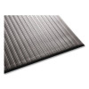 Ribbed Vinyl Anti-Fatigue Mat, Rectangular, Gray Ribbed Surface, 27" x 36"