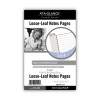 Lined Notes Pages For Planners/Organizers, 8.5 x 5.5, White Sheets, Undated, 30 Sheets