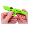 Full Size Retractable Box Cutter, Plastic Handle, Green, 6/Box