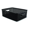 Plastic Weave Bin, Medium, 14" X 10.5" X 4.63", Black