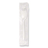 Individually Wrapped Mediumweight Cutlery, Spork, Plastic, White, 1,000/Carton