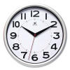Metro Wall Clock, 9" Diameter, Silver Case, 1 Aa (Sold Separately)