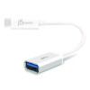 Usb-C To Usb Adapter, 4", Silver/White