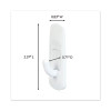Small Utility Hooks, Plastic, White, Supports 1 Lb, 6/Pack