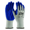 Gp Latex-Coated Cotton/Polyester Gloves, En388: 1111, 10" Long, Medium, Gray/Blue, 12 Pairs