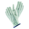 Top-Grain Leather Drivers Gloves With Shoulder-Split Cowhide Leather Back, Gunn Cut, Keystone Thumb, X-Large, Gray, Pair