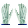Top-Grain Leather Drivers Gloves With Shoulder-Split Cowhide Leather Back, Gunn Cut, Keystone Thumb, X-Large, Gray, Pair