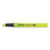 Clearview Pen-Style Highlighter, Fluorescent Yellow Ink, Chisel Tip, Yellow/Black/Clear Barrel, 3/Pack
