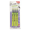 Clearview Pen-Style Highlighter, Fluorescent Yellow Ink, Chisel Tip, Yellow/Black/Clear Barrel, 3/Pack