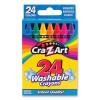 Washable Crayons, Regular Size, 24 Assorted Colors, 24/Pack