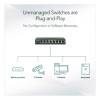 Unmanaged Gigabit Ethernet Switch, 16 Gbps Bandwidth, 192 Kb Buffer, 8 Ports
