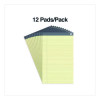 Notepads, Wide/Legal Rule, (50) Canary 8.5 x 14 Sheets, 12/Pack
