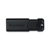 Pinstripe Usb 3.2 Flash Drive, 128 Gb, Black