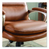 Jenkins Executive Big And Tall Chair, Supports Up To 400 Lb, 20" To 23" Seat Height, Brown Seat/Back, Silver/Black Base