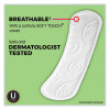 U By Kotex Security Lightdays Liners, Unscented, Light Absorbency, 129/Pack
