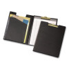 Vinyl Padfolio, 8.5 x 11 Pad, Brass Clip, Inside Front Pocket, 9.35 x 12.4, Black