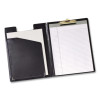 Vinyl Padfolio, 8.5 x 11 Pad, Brass Clip, Inside Front Pocket, 9.35 x 12.4, Black