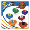 Colourwhirls Toy With (3) Rip-Cord Spinners And (3) Ultra-Clean Washable Markers, Ages 6 And Up, 12 Pieces
