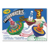 Colourwhirls Toy With (3) Rip-Cord Spinners And (3) Ultra-Clean Washable Markers, Ages 6 And Up, 12 Pieces