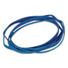 Antimicrobial Non-Latex Rubber Bands, Assorted Sizes, Cyan Blue, 250/Box