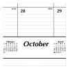 Academic Year Ruled Desk Pad, 21.75 x 17, White Sheets, Black Binding, Black Corners, 16-Month: Sept 2025 To Dec 2026