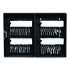 40 Slot Key Box With Combination Lock, Steel, Black, 4 x 7.8 x 11.5