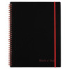 Flexible Cover Twinwire Notebooks, Scribzee Compatible, 1-Subject, Wide/Legal Rule, Black/Red Cover, (70) 11 x 8.5 Sheets