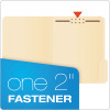 Manila Fastener Folders, 1/3-Cut Tab: Assorted, 1 Fastener, Letter Size, Manila, 50/Box