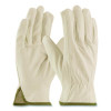 Economy Grade Top-Grain Cowhide Leather Work Gloves, Gunn Cut, Wing Thumb, Small, Tan, Pair