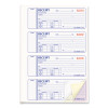Money Receipt Book, Hardcover, Three-Part Carbonless, 7 x 2.75, 4 Forms/Sheet, 200 Forms Total