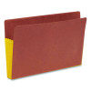 Redrope Drop-Front End Tab File Pockets, Fully Lined 6.5" High Gussets, 3.5" Expansion, Legal Size, Redrope/Yellow, 10/Box