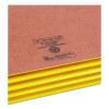 Redrope Drop-Front End Tab File Pockets, Fully Lined 6.5" High Gussets, 3.5" Expansion, Legal Size, Redrope/Yellow, 10/Box