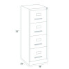 Economy Vertical File, 4 Legal-Size File Drawers, Light Gray, 18" x 25" x 52"