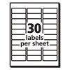 Matte Clear Easy Peel Mailing Labels W/ Sure Feed Technology, Laser Printers, 1 X 2.63, Clear, 30/Sheet, 25 Sheets/Box