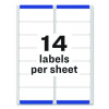 Matte Clear Easy Peel Mailing Labels W/ Sure Feed Technology, Laser Printers, 1.33 X 4, Clear, 14/Sheet, 50 Sheets/Box