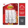 Medium Utility Hooks, Plastic, White, Supports 3 Lb, 6/Pack