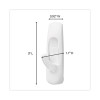 Medium Utility Hooks, Plastic, White, Supports 3 Lb, 6/Pack