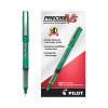 Precise V5 Rollerball Pen, Stick, Extra-Fine 0.5 Mm, Green Ink, Green/Clear Barrel, Dozen