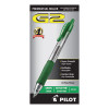 G2 Premium Gel Pen, Retractable, Extra-Fine 0.5 Mm, Green Ink, Smoke/Green Barrel, Dozen