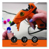 Dual Temp Mini Hot Glue Gun, Orange/Black